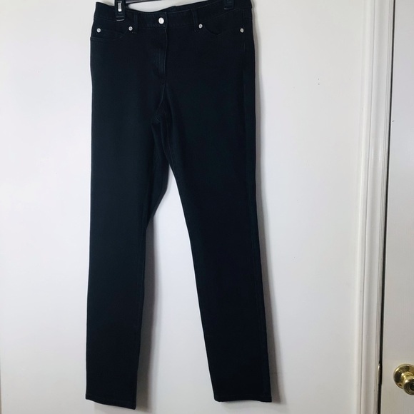 J. Mc Laughlin denim jeans women 10 black cotton straight - Picture 8 of 8